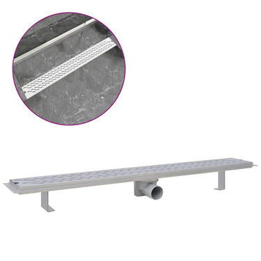 Gerade Duschrinne Wellen 930x140 mm Edelstahl